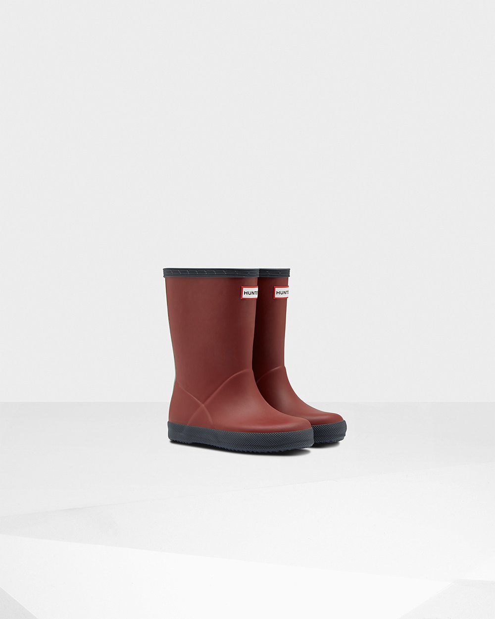 Kids Hunter Original First Classic - Rain Boots Grey Red/Grey - 8061-LOADZ